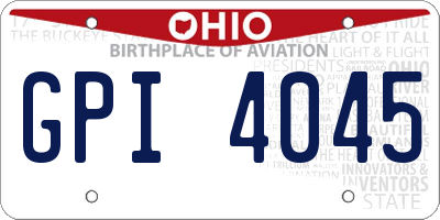 OH license plate GPI4045