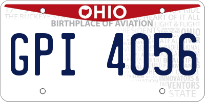 OH license plate GPI4056