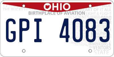 OH license plate GPI4083