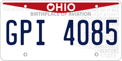 OH license plate GPI4085
