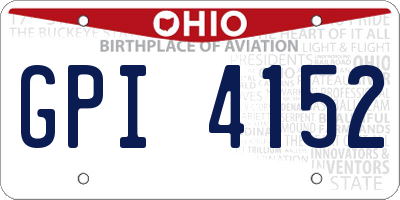OH license plate GPI4152