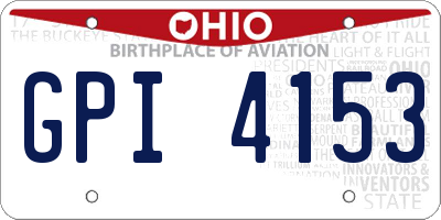 OH license plate GPI4153