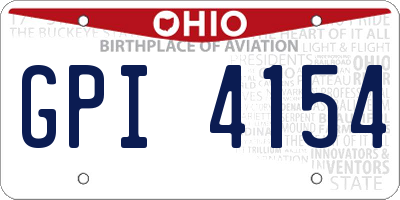 OH license plate GPI4154