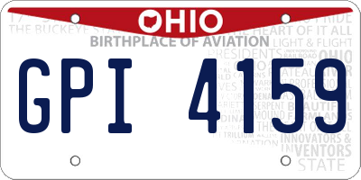 OH license plate GPI4159