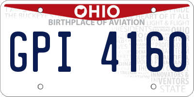 OH license plate GPI4160