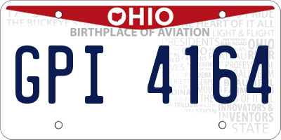 OH license plate GPI4164