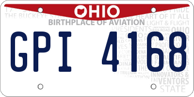 OH license plate GPI4168
