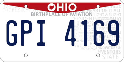 OH license plate GPI4169
