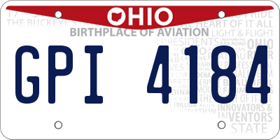OH license plate GPI4184