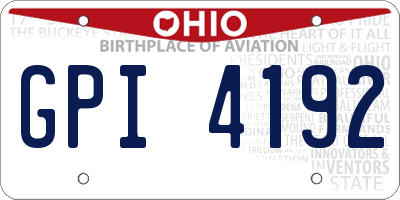OH license plate GPI4192