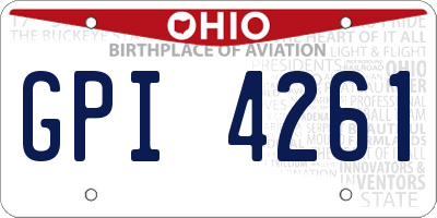 OH license plate GPI4261