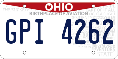 OH license plate GPI4262