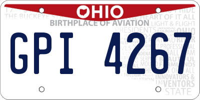OH license plate GPI4267