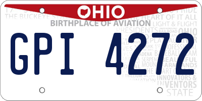 OH license plate GPI4272