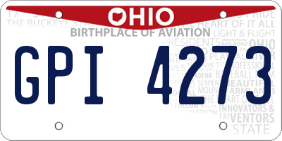 OH license plate GPI4273