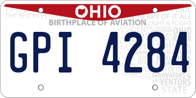 OH license plate GPI4284
