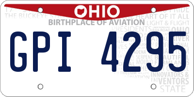 OH license plate GPI4295