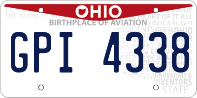 OH license plate GPI4338