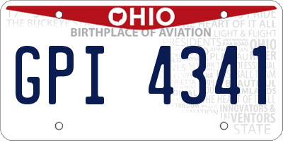 OH license plate GPI4341