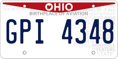 OH license plate GPI4348