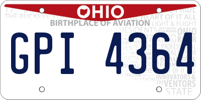 OH license plate GPI4364