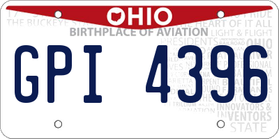 OH license plate GPI4396