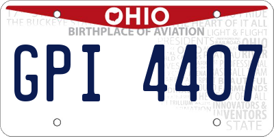 OH license plate GPI4407