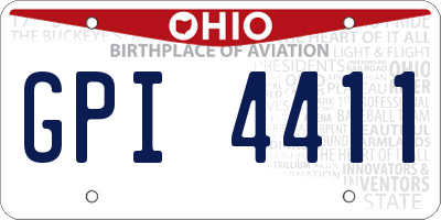 OH license plate GPI4411