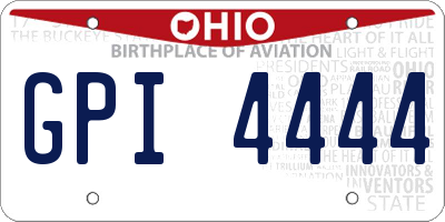 OH license plate GPI4444