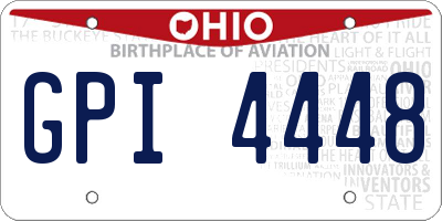 OH license plate GPI4448