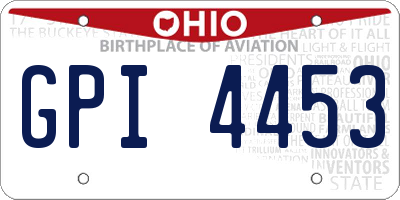 OH license plate GPI4453