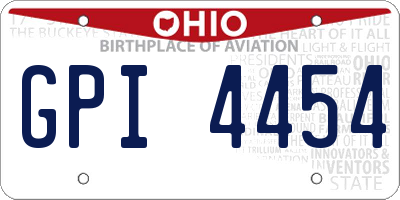 OH license plate GPI4454