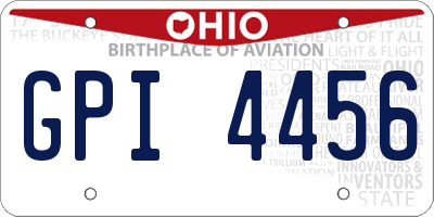 OH license plate GPI4456