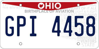 OH license plate GPI4458