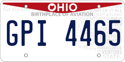 OH license plate GPI4465