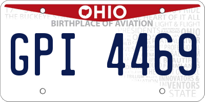 OH license plate GPI4469