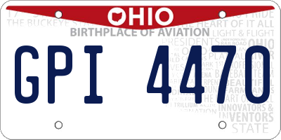 OH license plate GPI4470