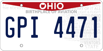 OH license plate GPI4471
