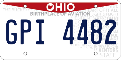 OH license plate GPI4482