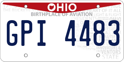 OH license plate GPI4483