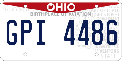 OH license plate GPI4486