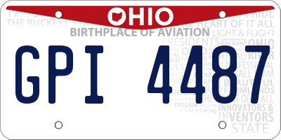 OH license plate GPI4487