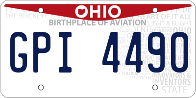 OH license plate GPI4490