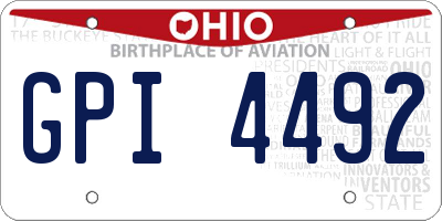 OH license plate GPI4492
