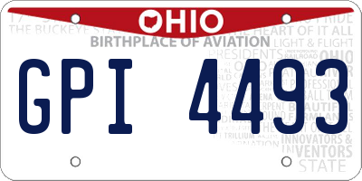 OH license plate GPI4493