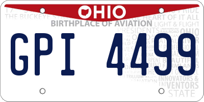 OH license plate GPI4499