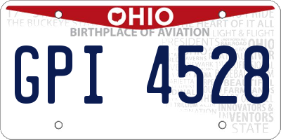 OH license plate GPI4528
