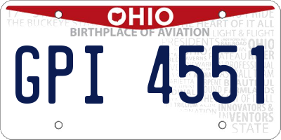 OH license plate GPI4551