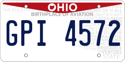 OH license plate GPI4572