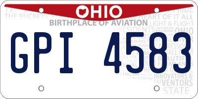 OH license plate GPI4583